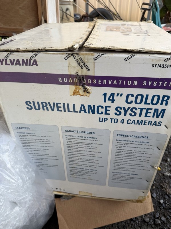 Sylvania 14” Color Surveillance System Up To 4 Cameras Quad Observation System gallery