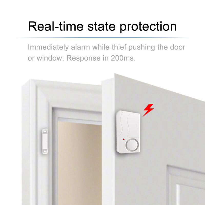 Home Door Window Magnetic Sensor Protective Security Alarm w/ 4 Remote Control gallery