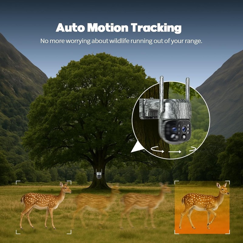 4G LTE Cellular Security Camera Wireless Solar Outdoor 2.5K Night Vision w/ SIM gallery