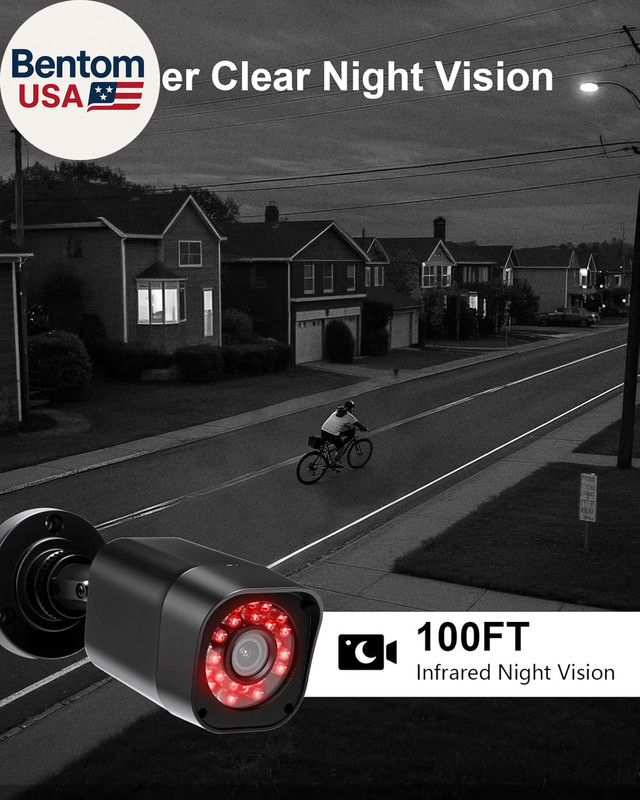 8CH 1080P Wired Security Camera System, 8 X Surveillance Security Cameras Outdo gallery