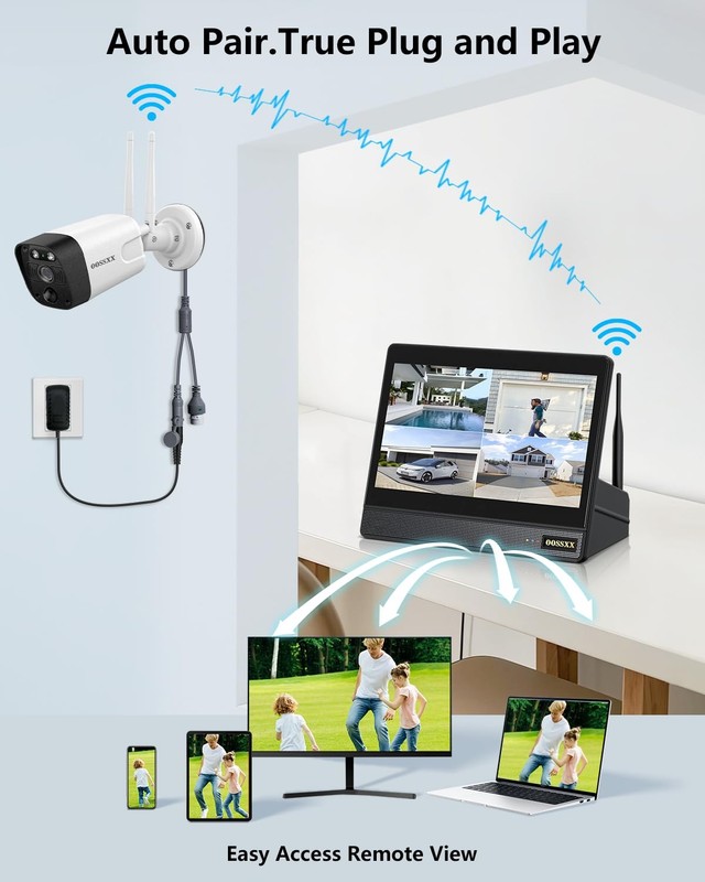(2026 Update) 5MP Wireless Security Camera System with 10" Monitor, 10CH NVR ... gallery