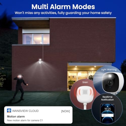 2K Cameras for Home Security-Outdoor/Indoor Camera for C1-White-4pack-2.4G gallery