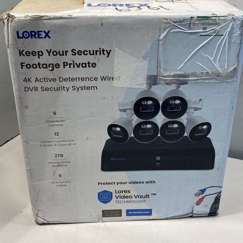 Lorex Fusion DVR Security Kit 12-Channel 6 Cameras 2TB HDD 10 MP Resolution