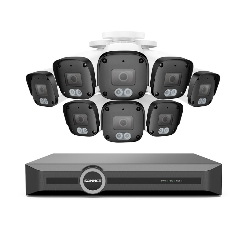 SANNCE 5MP POE IP Security Camera System Audio Recording 8CH NVR Human Detection gallery