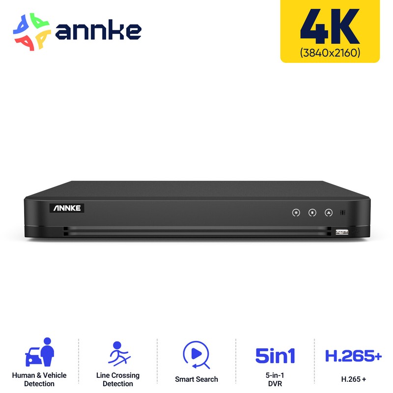 ANNKE 4K 16CH DVR 8MP Video Recorder H.265+ Home CCTV System AI Human Detection