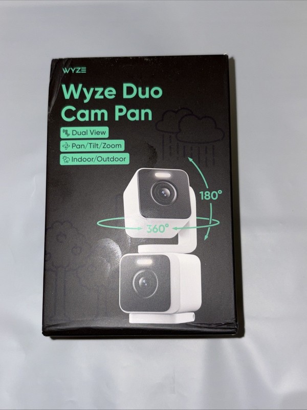 Wyze Duo Cam Pan Indoor/Outdoor IP65 2K 360° Pan/Tilt Smart Home Security Camera