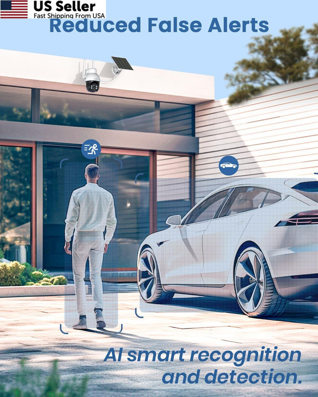 aosu 3K/5MP Solar Security Cameras System Wireless Outdoor, Battery Powered... gallery