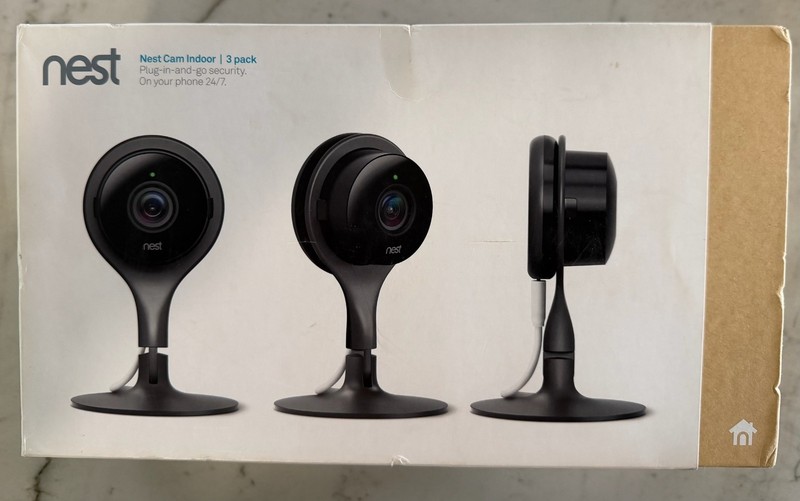 Google Nest Cam Indoor 1080p HD Wired Security Camera 3-Pack NC1104U