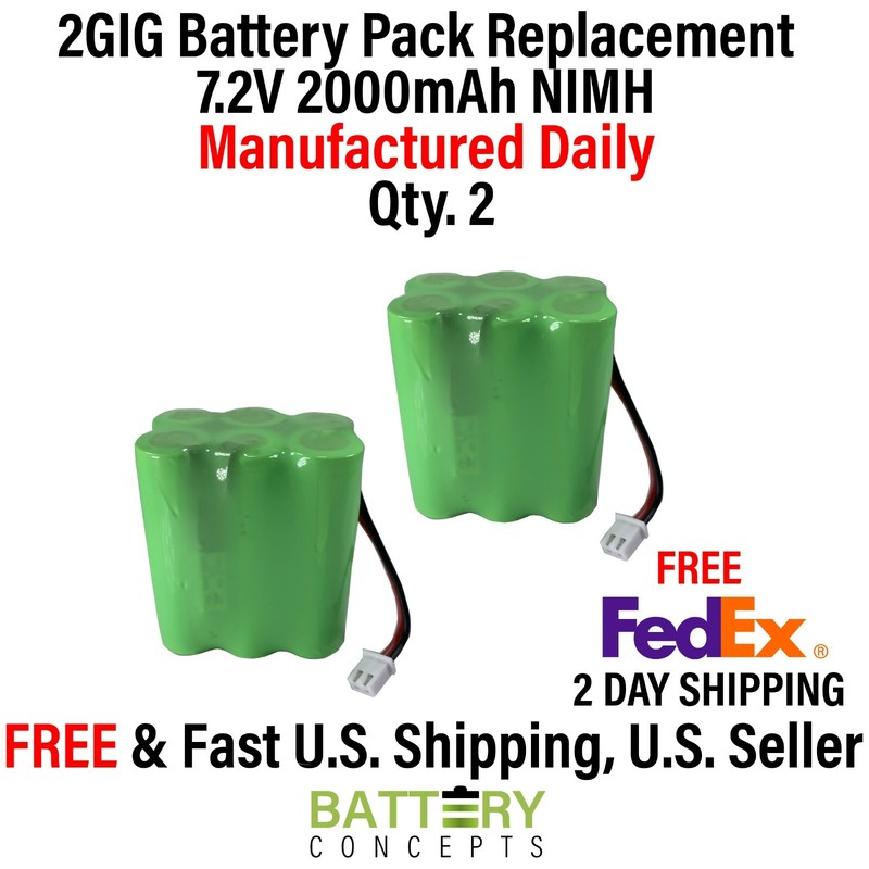 2000mAh Backup Battery for 2gig Series Go Control Panel Security System Alarm