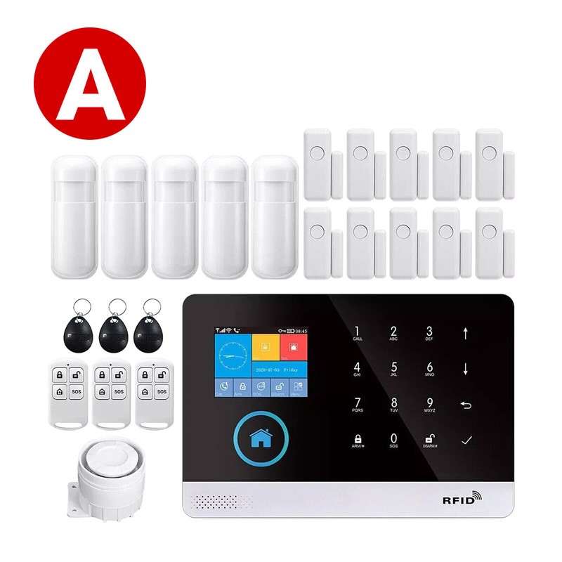 433MHz WIFI GSM Smart Home Burglar Security Alarm System Voice Control