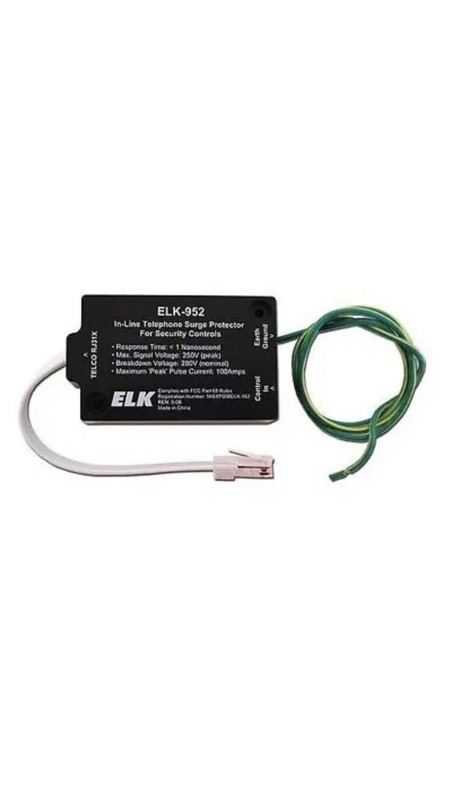 Lot Of 4 ELK-952 Home Alarm Security In-line Telephone Surge Protector