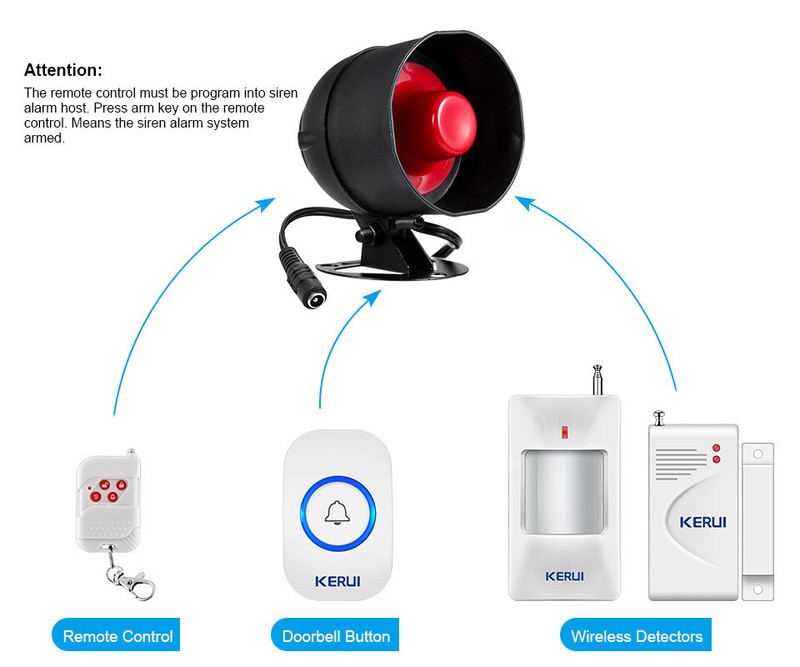 Wireless Magnetic Window/Door Sensor Detect For KERUI Home Security Alarm System gallery