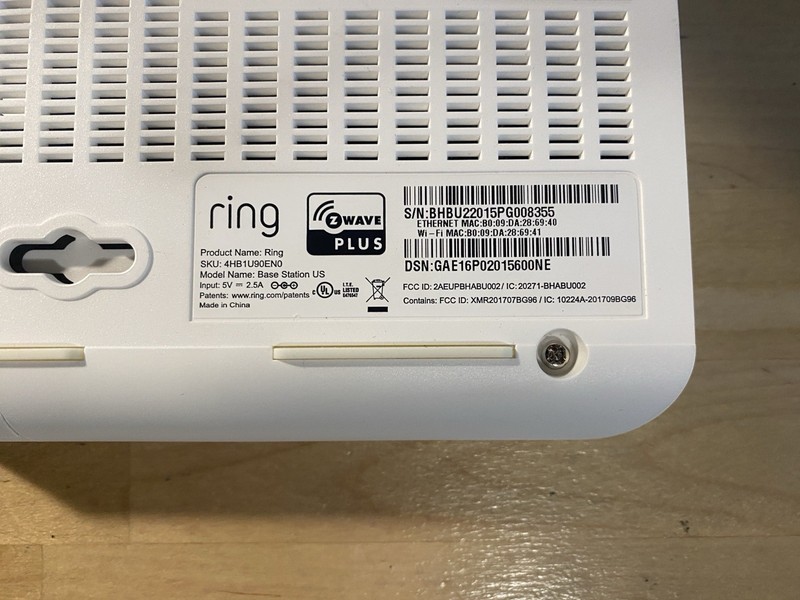 Ring Alarm Home Security Base Station US 4HB1U90EN0 & Power Supply gallery