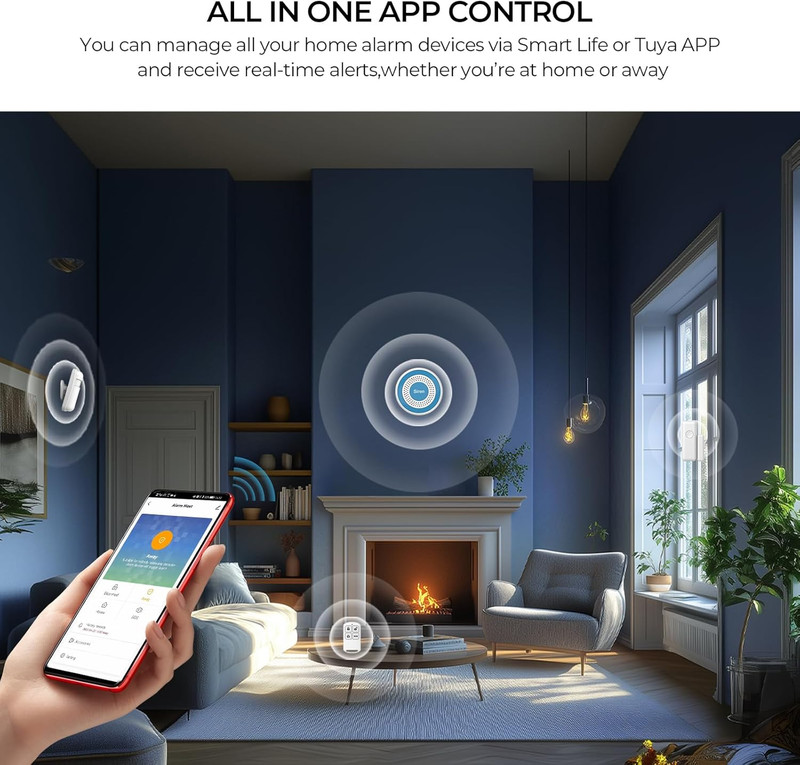 Smart Wireless Home Alarm System with Tuya App, Alexa/Google Assistant Compatibl gallery