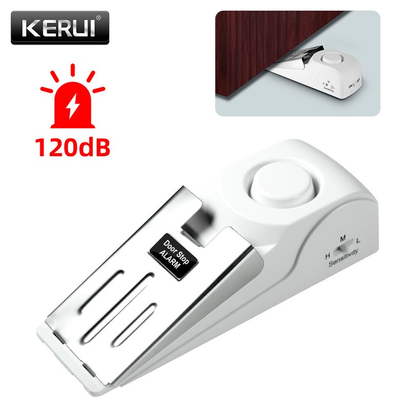 5 Pack Door Stop Security Alarm Wedge Stopper Portable Home Travel Anti‑Theft US