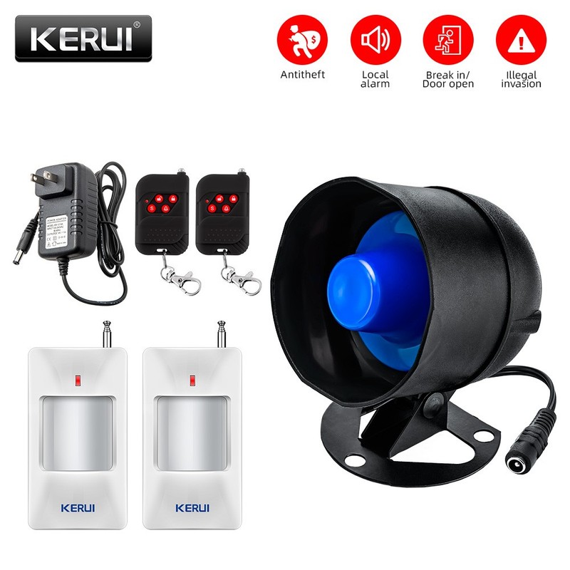 110dB Wireless Security Anti Burglary Alarm Set Indoor Outdoor Household Use