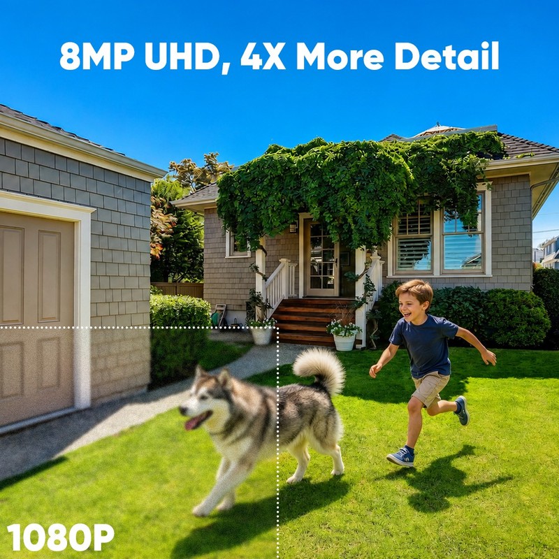 SANNCE 4K POE Audio Recording Security Camera System 8CH 8MP NVR Color Night AI gallery
