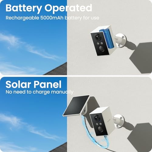 Security Cameras Wireless Outdoor-2K WiFi 6 Solar Camera 2.4Ghz-2Pack-W gallery