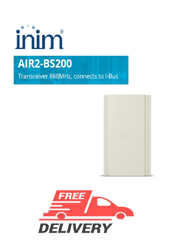 Transceiver 868MHz, connects to I-Bus Air2-BS200 INIM