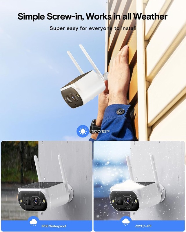 4MP Solar Wireless Security Camera System Outdoor 10CH NVR CCTV 5G/2.4G WiFi Pro gallery