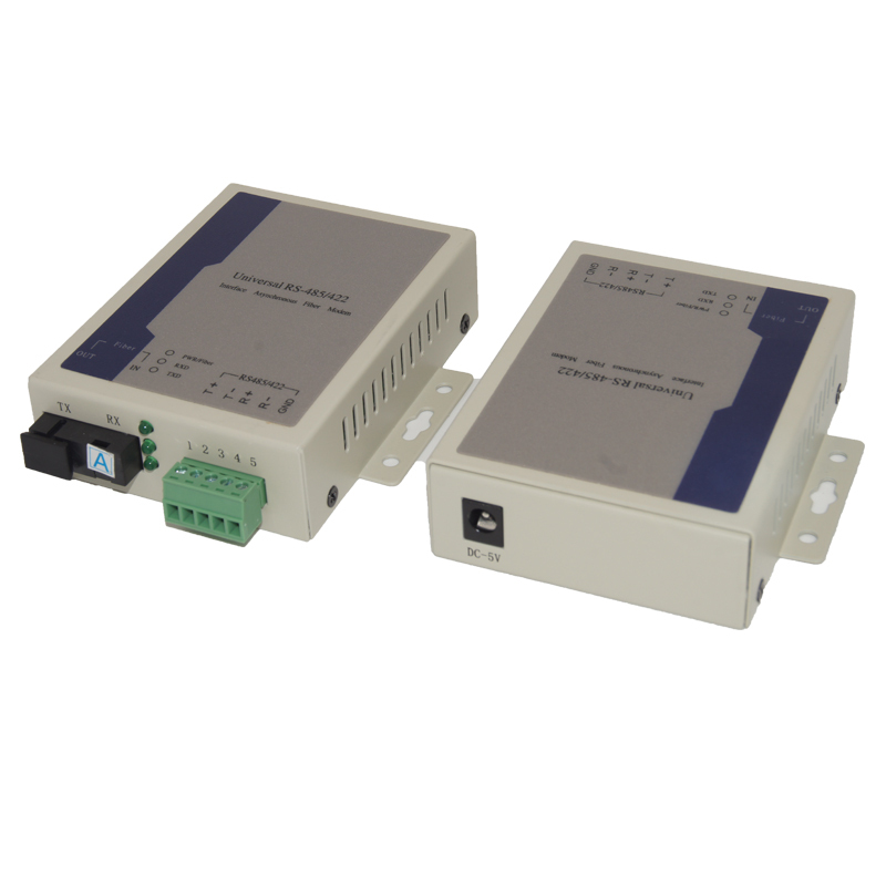 40Km Universal Bidirectional RS485 data over Fiber Optic Converter Extender 1Set gallery