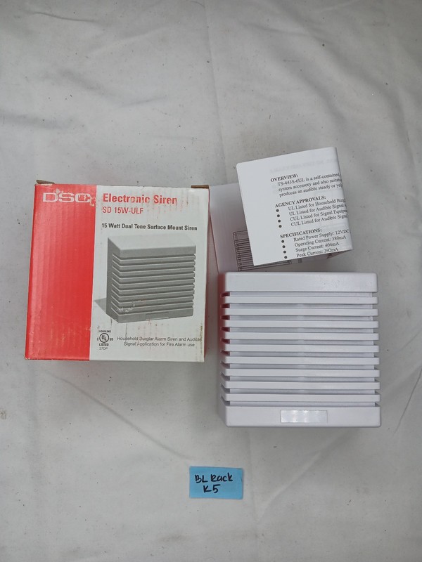 (Lot of 3) DSC Electronic Siren SD 15W-ULF 15 Watt Dual Tone Surface Mount Siren