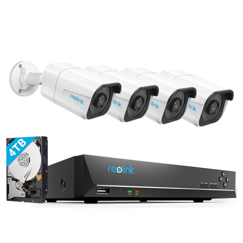 Reolink 16CH NVR 8MP 4K POE Security IP Camera System Audio Recording 4TB HDD