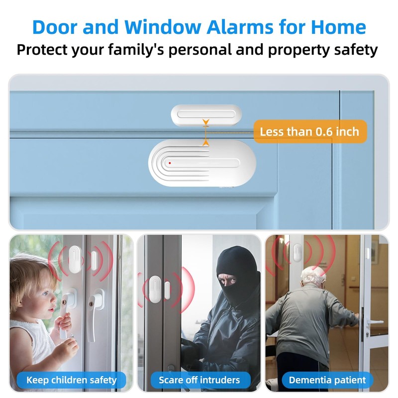 Daytech Wireless Door Chime, 2 Sensor+2 Receiver, 2 Sensors + 2 Receivers gallery