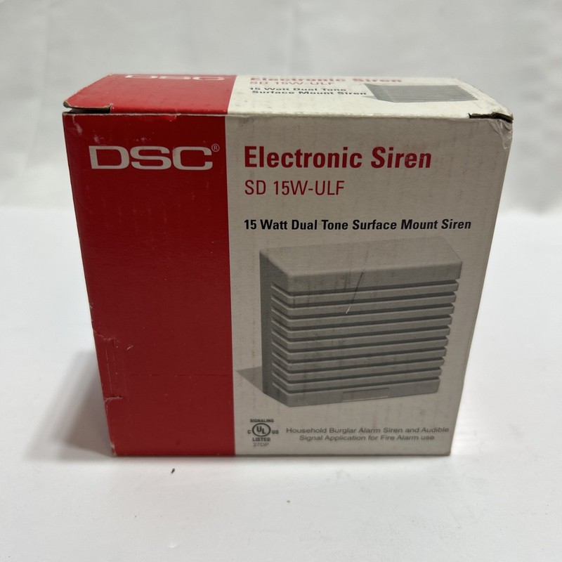 DSC Electronic Siren SD 15W-ULF 15 Watt Dual Tone Surface Mount