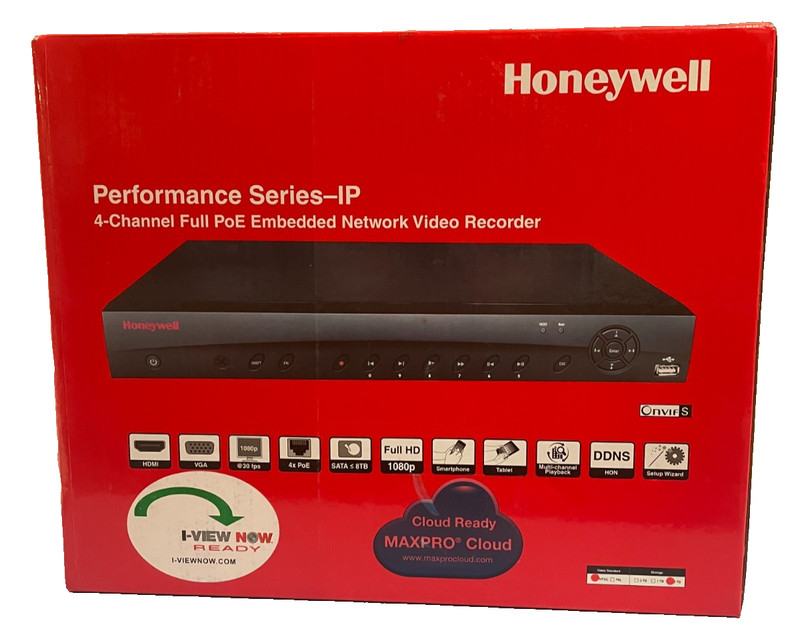 Honeywell HEN04122 Performance Series IP Embedded 4-CH NVR 2TB NEW IN OPEN BOX!