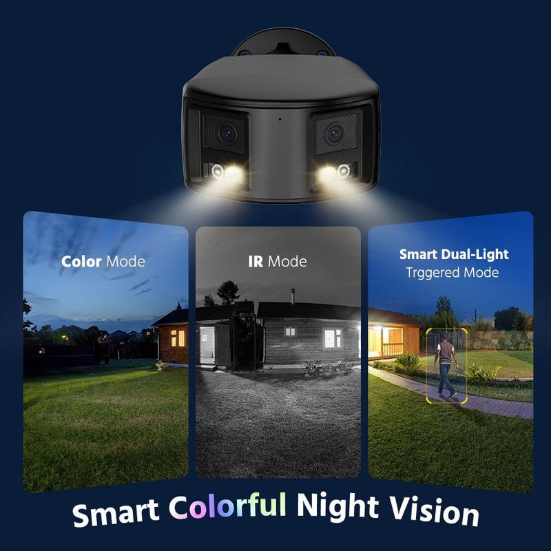 ANNKE 8CH NVR 4K POE 180° Dual Lens Security Camera System 8MP Two Way Audio AI gallery