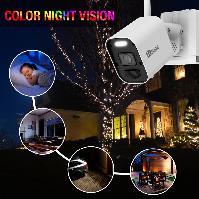 Elder 4K Wireless Security Camera System 1TB, Battery WiFi Surveillance Outdoor gallery