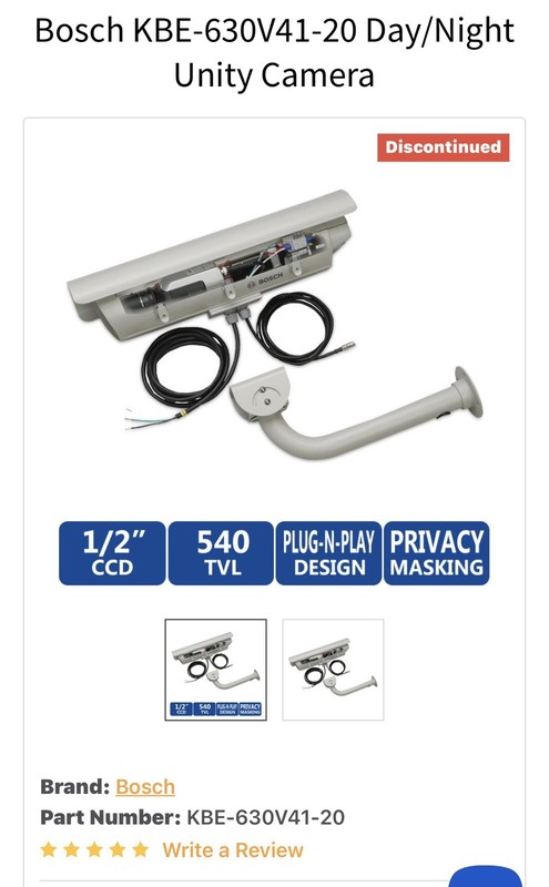 Bosh KBE-630V41-20 Security System Camara Security Camera