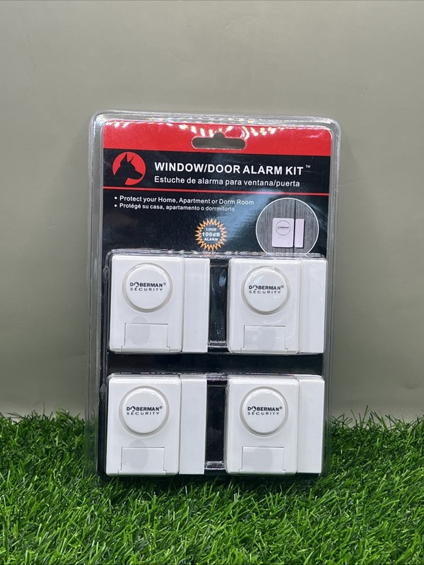 Doberman Security Window Door Alarm Kit Magnetically Triggered Alarm 4 Pack