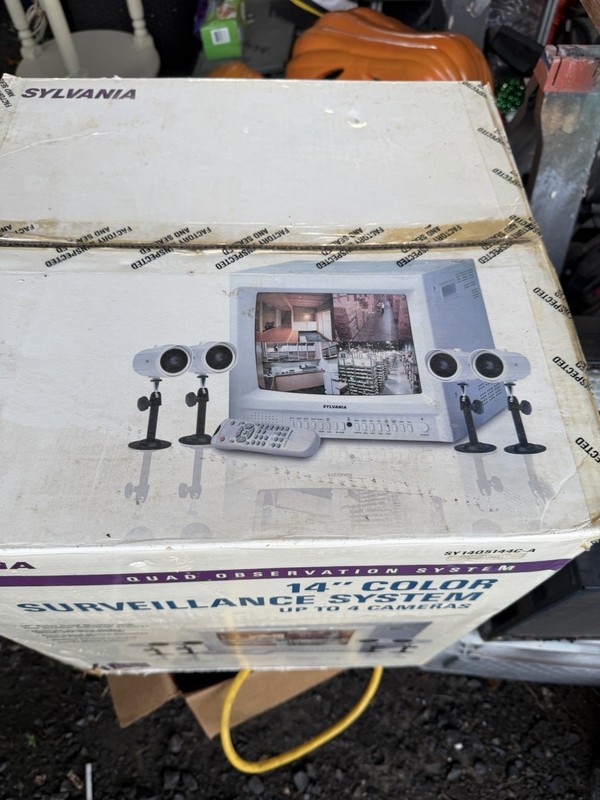 Sylvania 14” Color Surveillance System Up To 4 Cameras Quad Observation System gallery