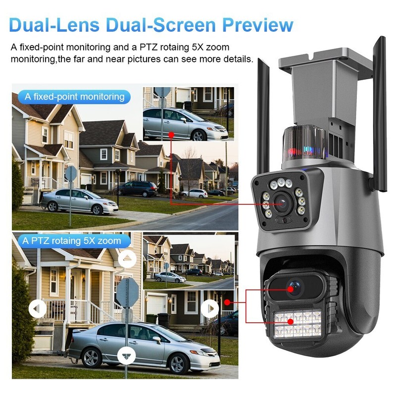 Camara De Seguridad WIFI Exterior 1080P HD Inalambrica Con Vision Nocturna Video gallery