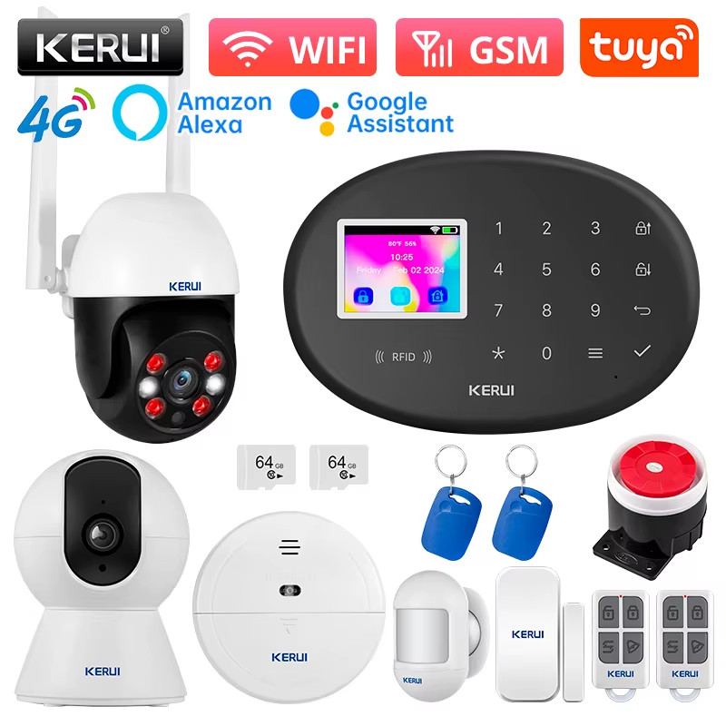 Residential Alarm for Home W204 WIFI 4G+2G Dual Network for House Security Prote gallery