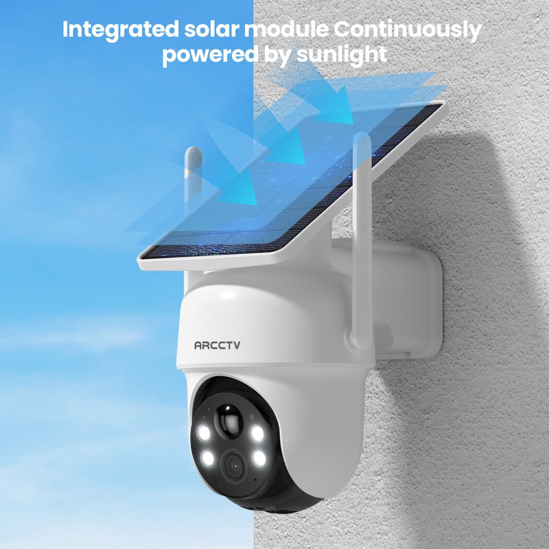 ARCCTV Solar Battery Powered Wireless Audio Security Camera System WiFi Outdoor gallery