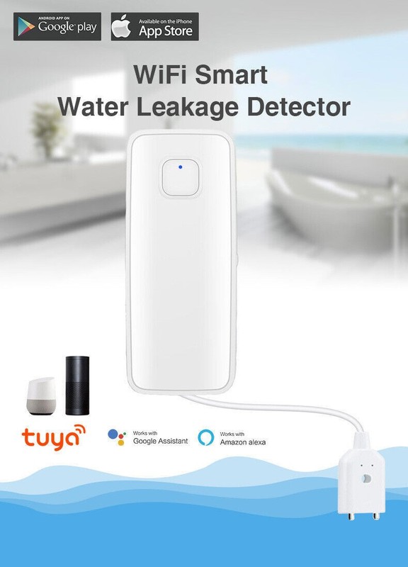 Smart TUYA APP WIFI Water Leak Overflow Sensor Home Alarm Flood Leakage Detector gallery