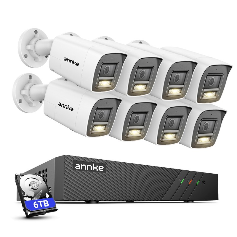 ANNKE 8CH NVR 3K POE Color Night Security Camera System Two Way Audio Recording gallery