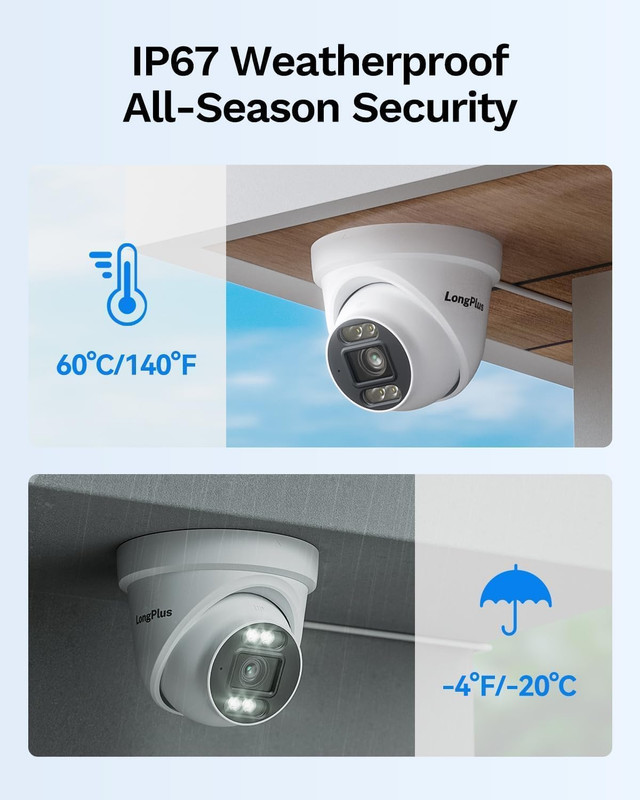 4K POE Security Camera System with AI Detection & 2TB NVR for 24/7 Monitoring gallery