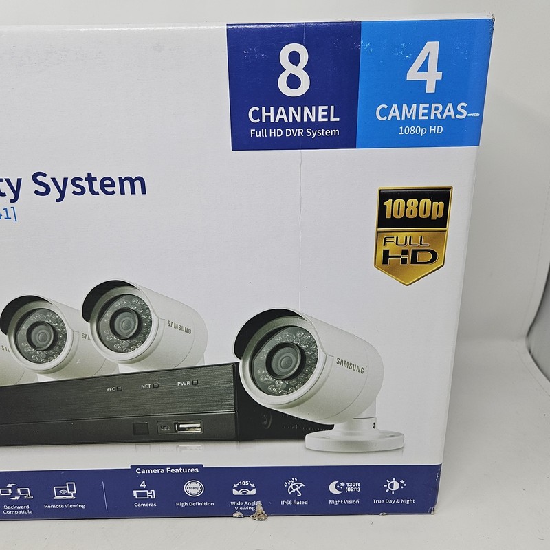 New - Full HD Video Security System 8 Channel DVR • 4 Camera Kit [SDH-B74041] gallery