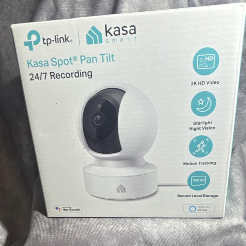 TP-Link Kasa Spot Pan Tilt KC410S 2K HD Wi-Fi Indoor Camera, Night Vision, Alexa