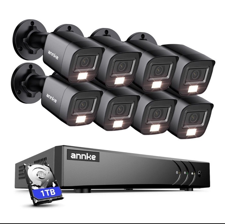 ANNKE DW81KN 8CH DVR 1080P + 8 Camera Security System 1TB HDD