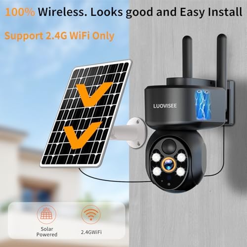WiFi Security Camera Wireless Outdoor 2 Packs,360° PTZ Solar Camera 2PACK gallery