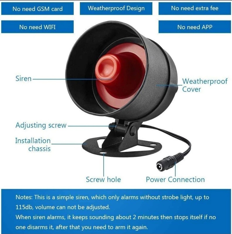 KERUI Upgraded Standalone Home Office Shop Security Alarm System Kit Wireless