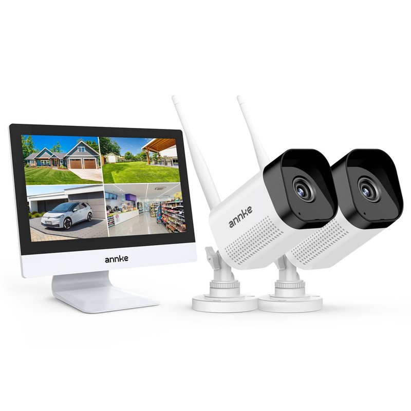 ANNKE Wireless 12” 10CH NVR 5MP Security Camera System 2 Way Audio AI Detection
